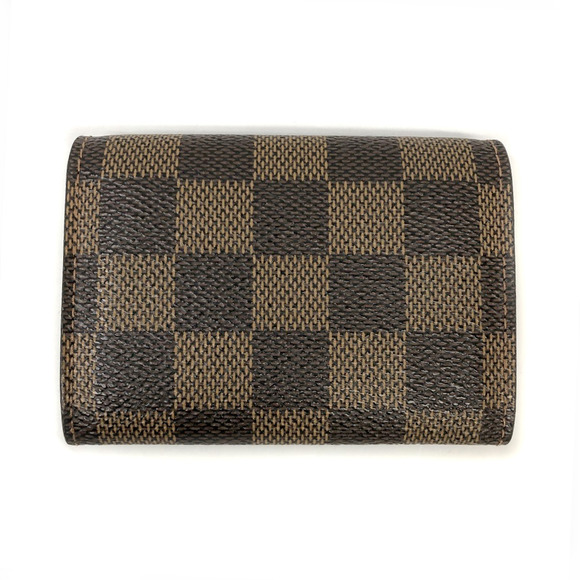 Louis Vuitton Brown Porte Monnaie Plat Coin Damier Ebene Leather - Picture 1 of 6